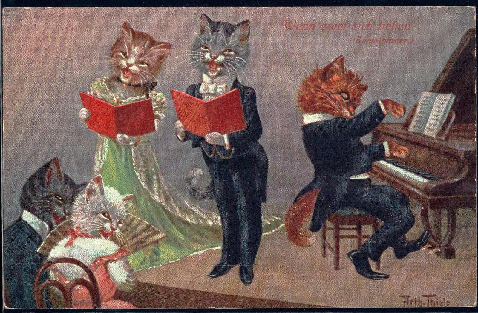 Песня веселая кошка. Коты музыканты. Кот поздравляет. Открытка "кот". Поющие коты.