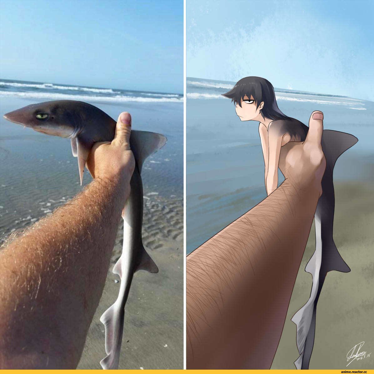 Парень акула