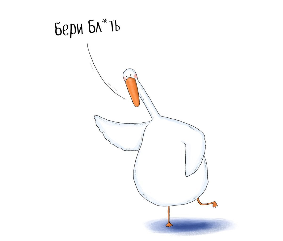 Утка смотрит в камеру