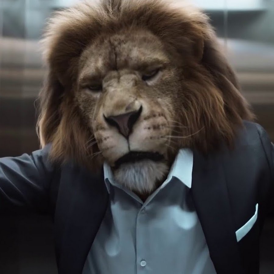Лев с прической