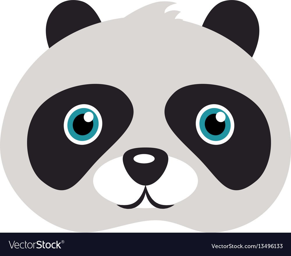 Маска панды вектор
