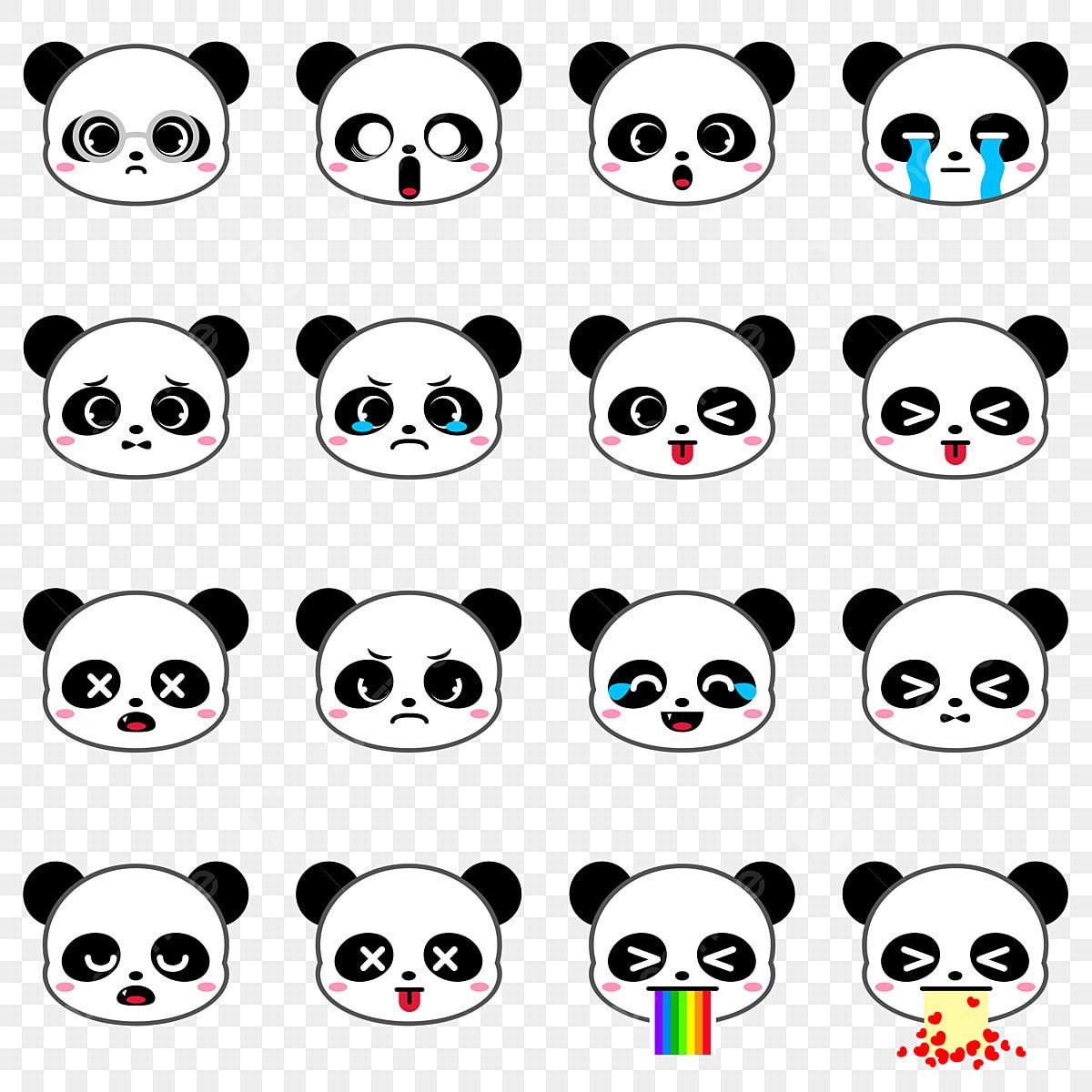 Панды мультяшные