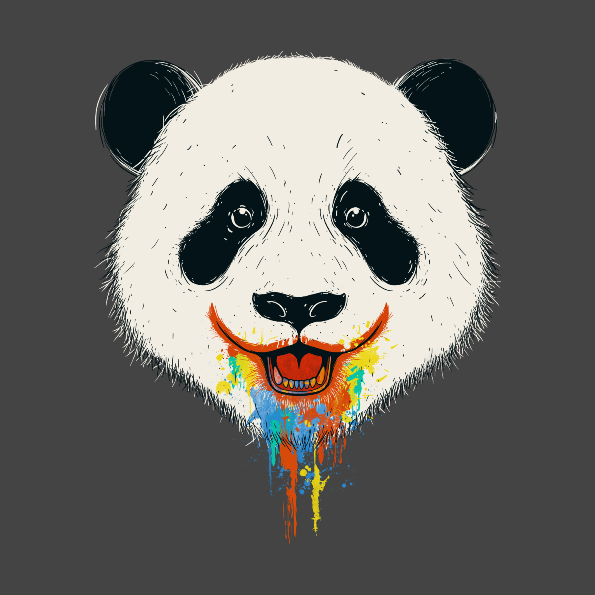 Панда выглядывает