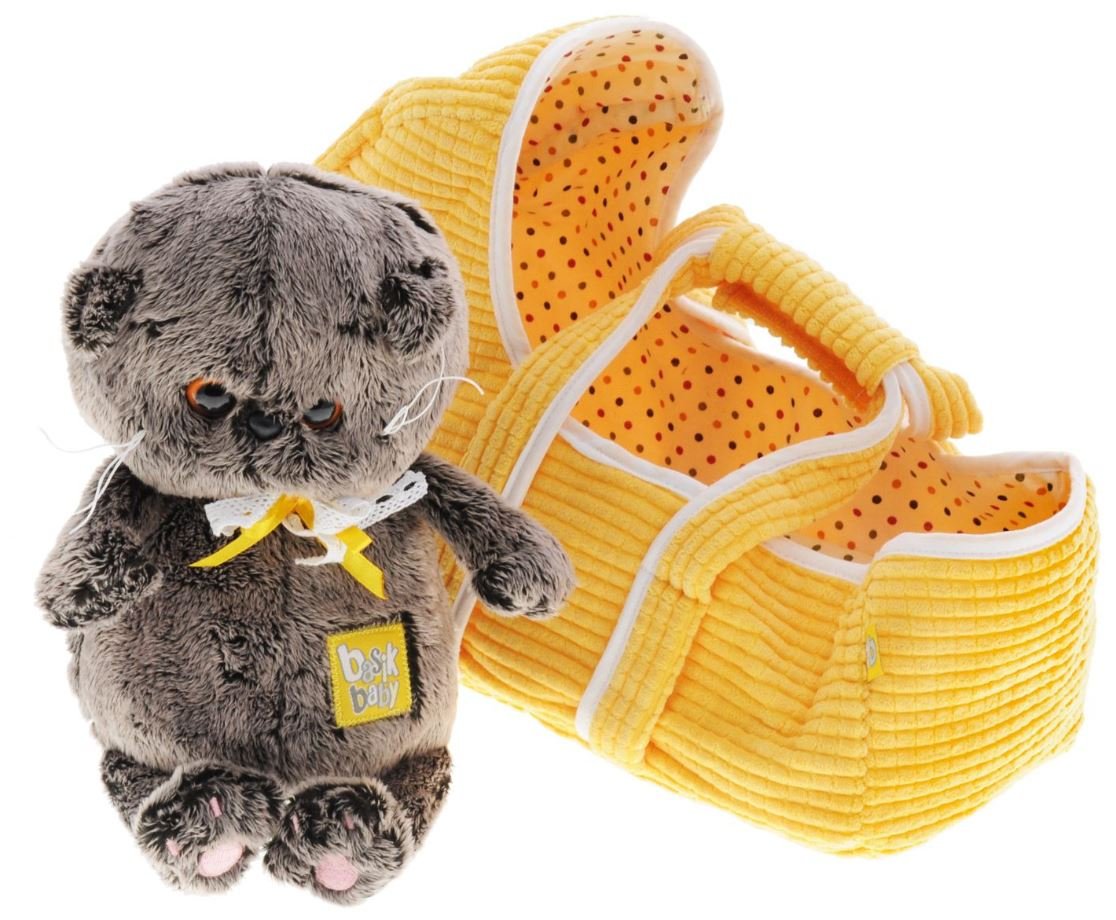 Мягкая игрушка Басик Baby в люльке 20 см