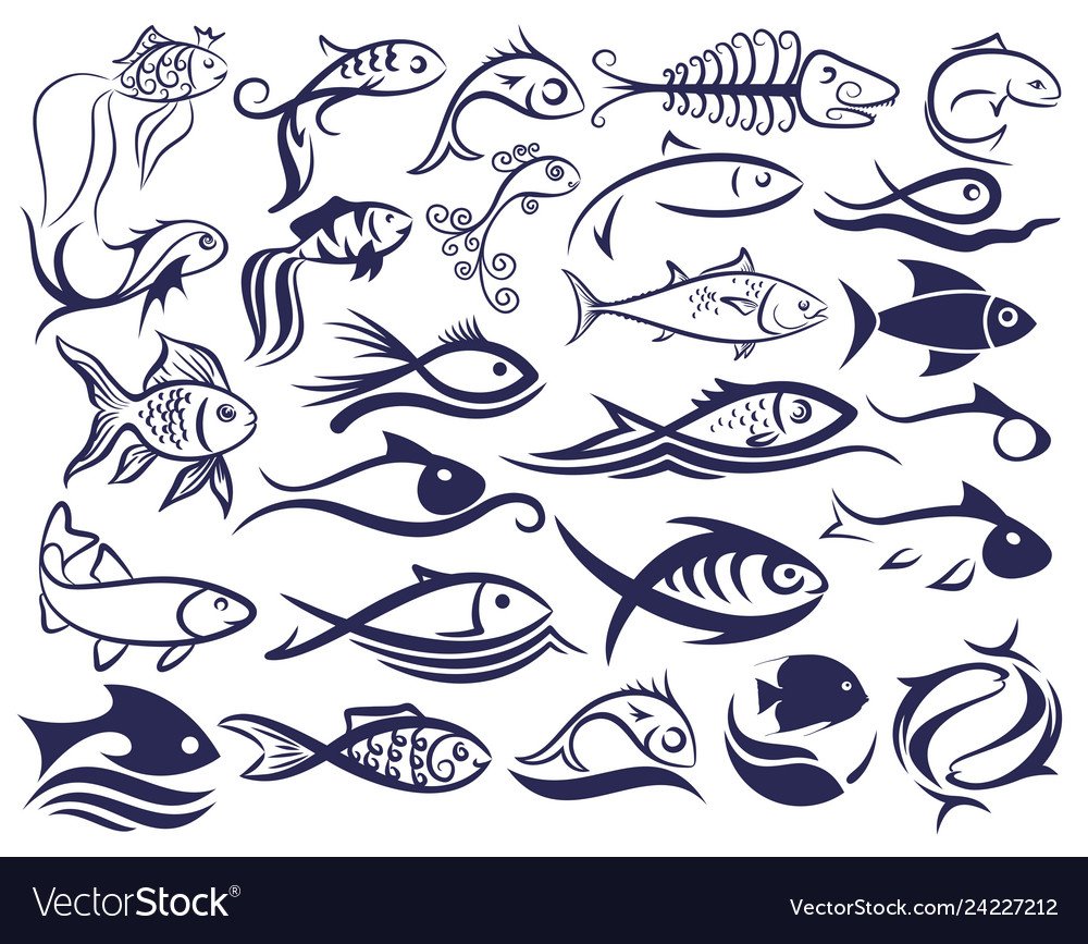 Рыбы стилизация простые