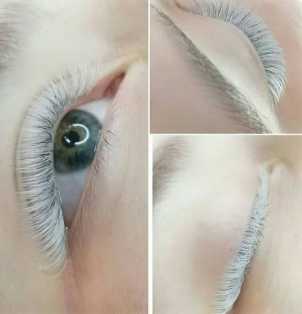 Белые ресницы наращивание