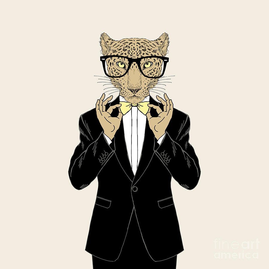 Животные в пиджаке арт