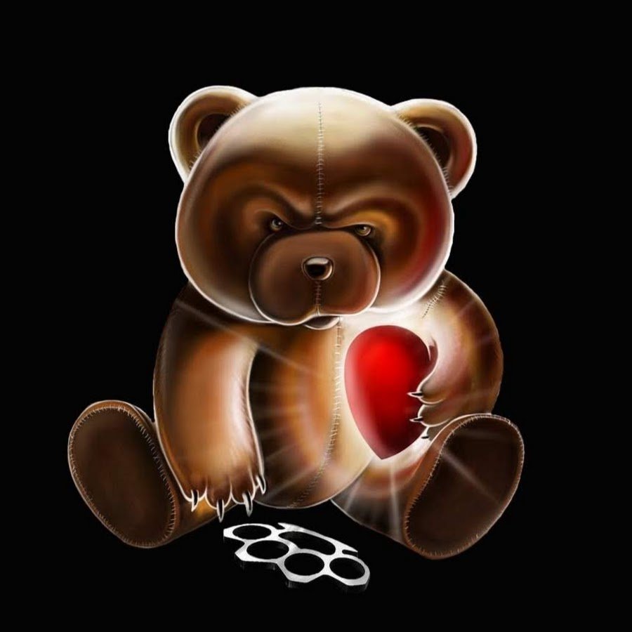 Мишка акварель