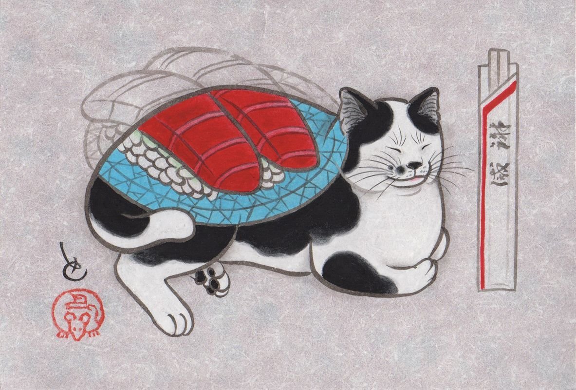 Японские кошки рисунки