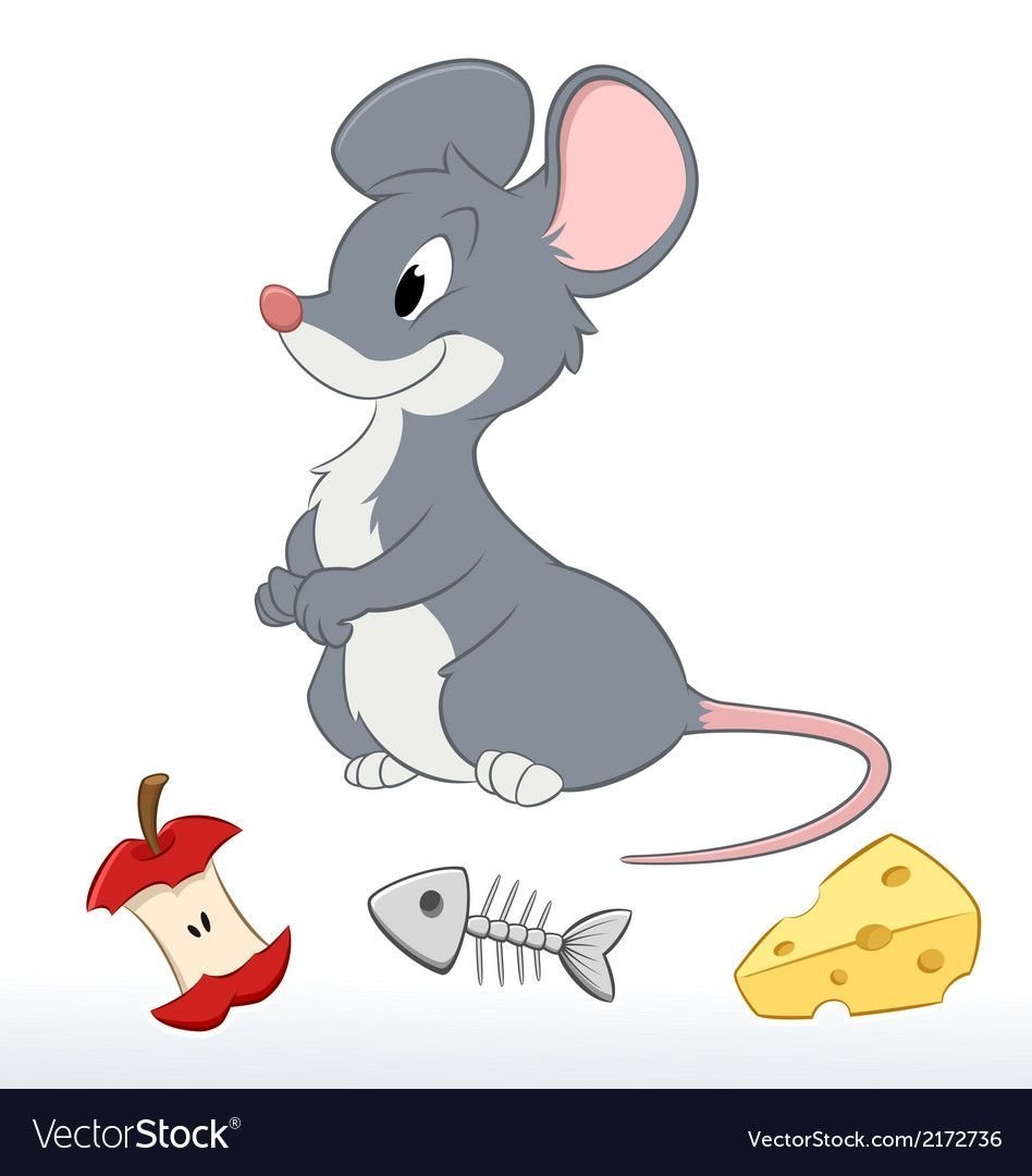 Мышь в мультяшном стиле
