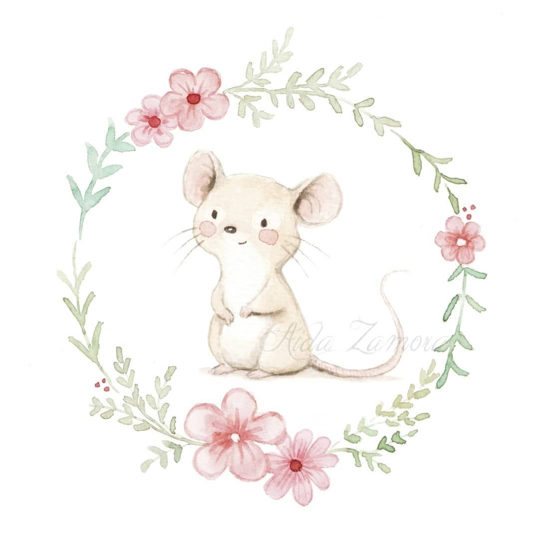 Акварельная мышка