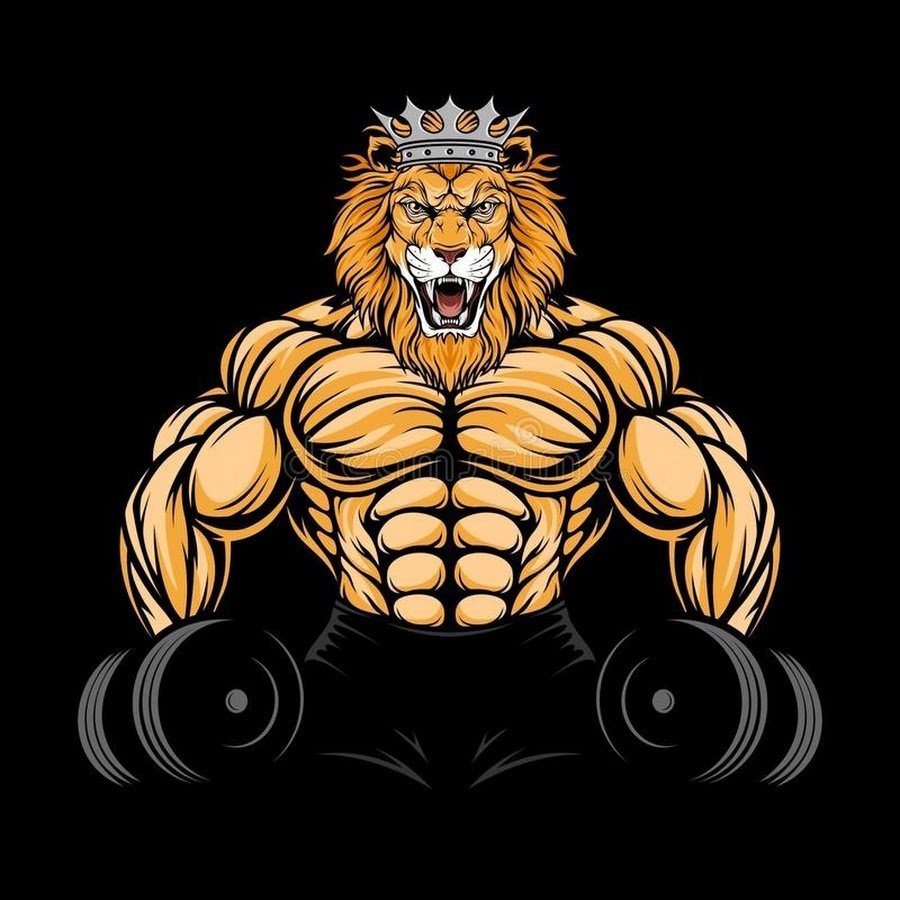 Лев бодибилдер