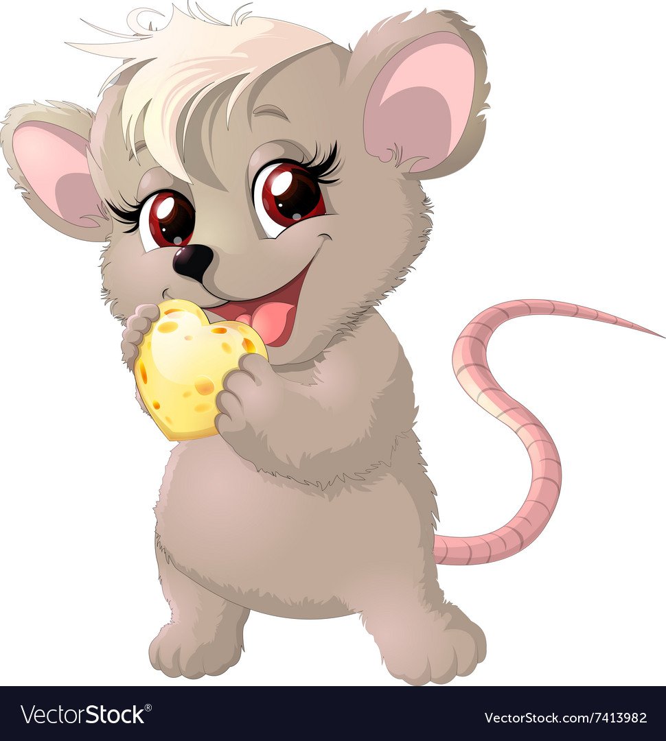 Миленький мышонок из мультика