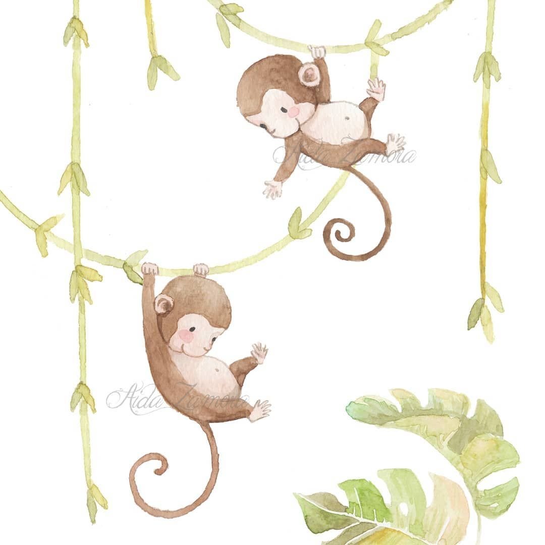 Обезьяна с малышом