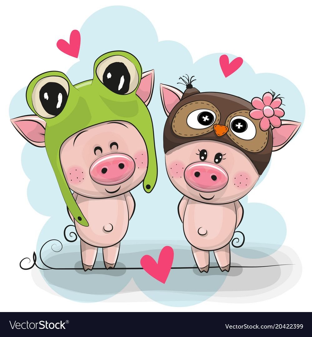 Две свинки мультяшные