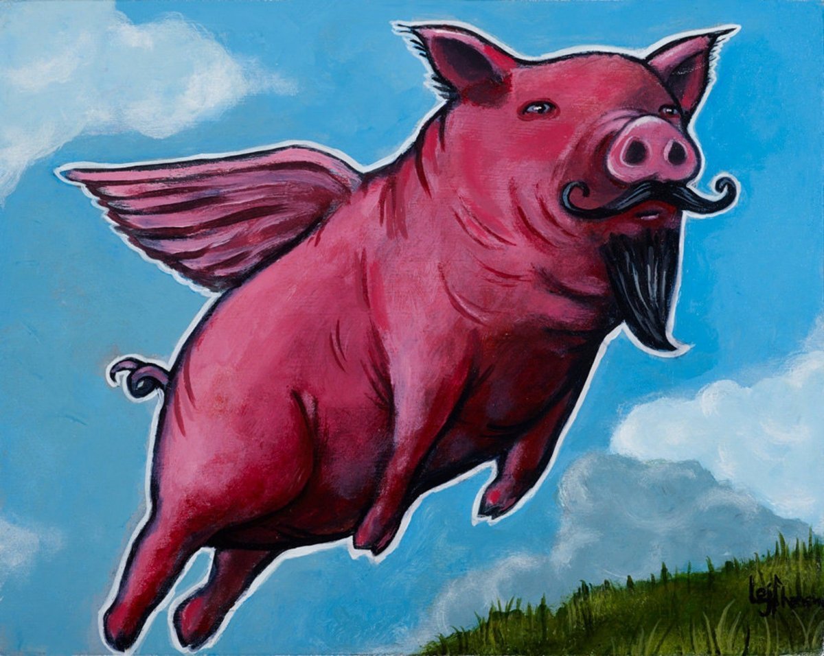 Свинья арт