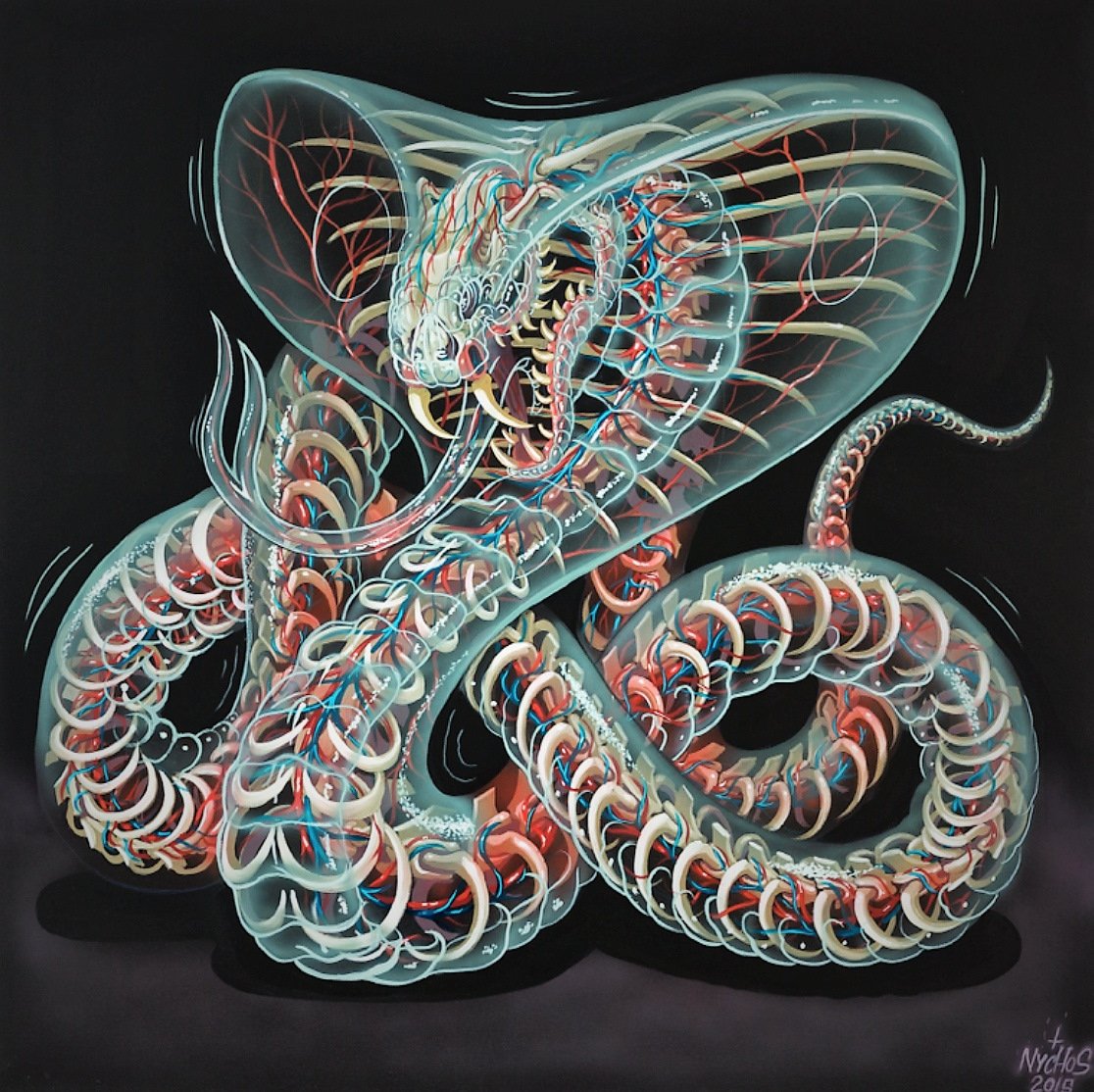 Nychos художник змеи