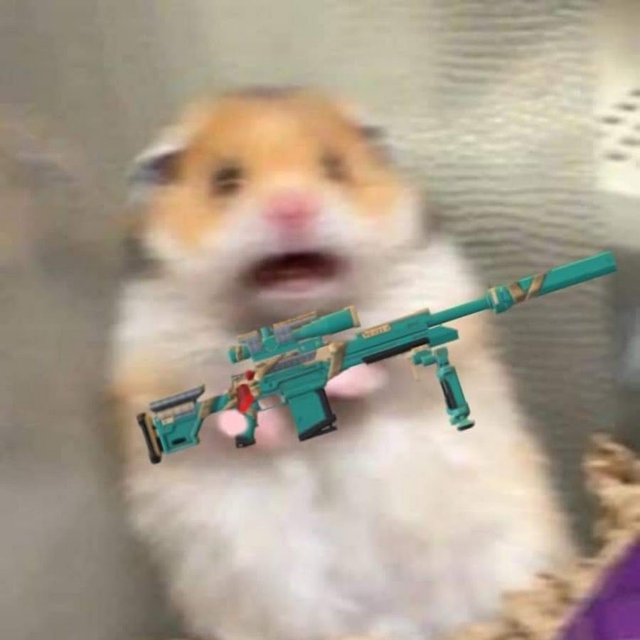 Хомячок испугался