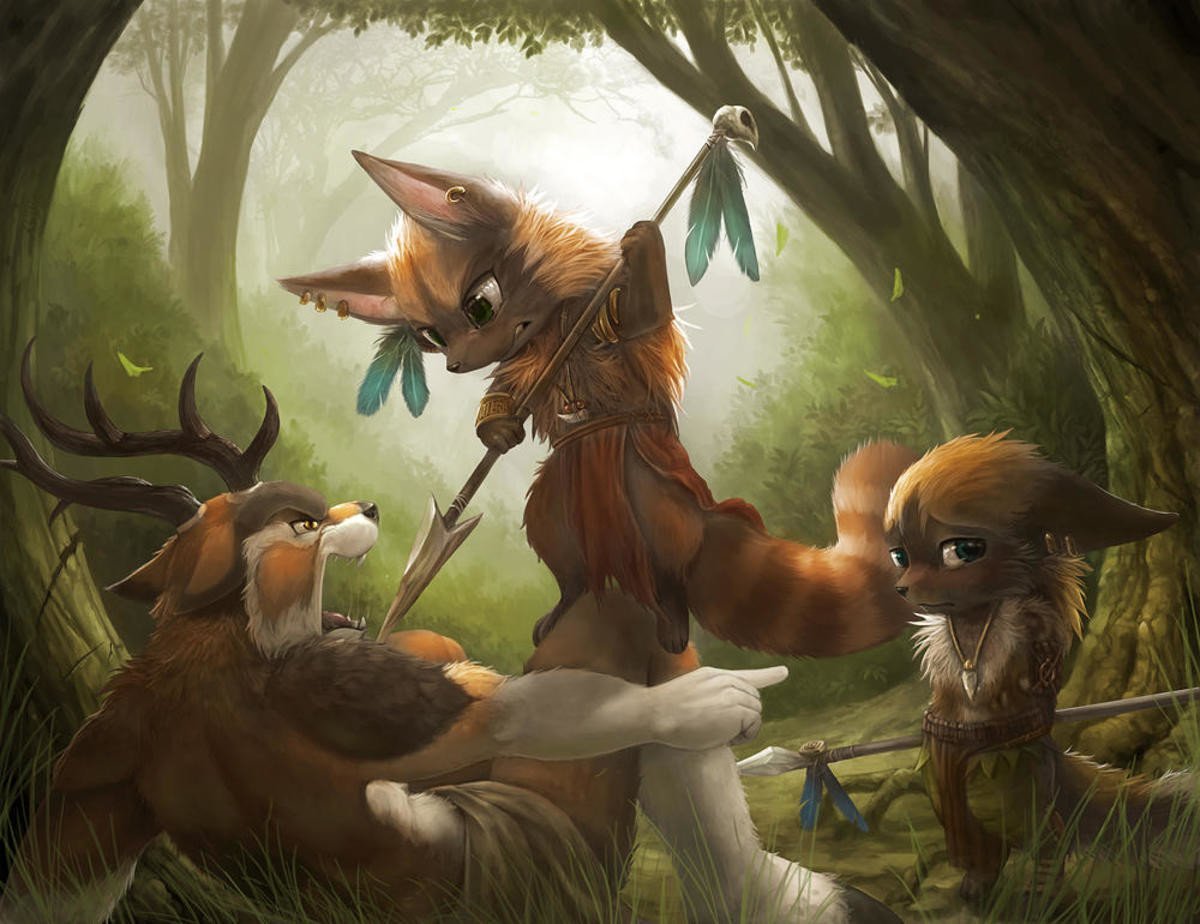 Антропоморфные лисы