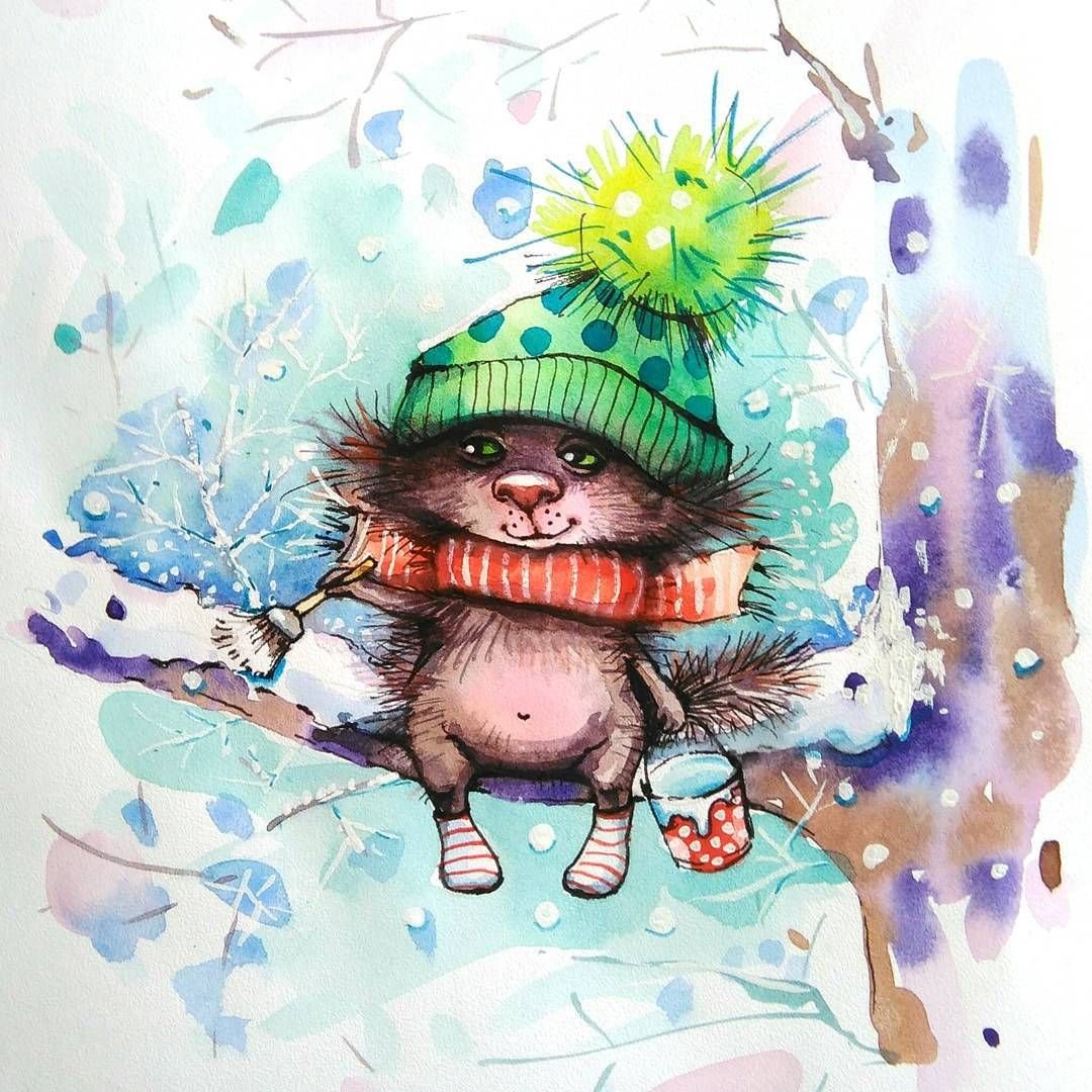 Добрые зимние иллюстрации