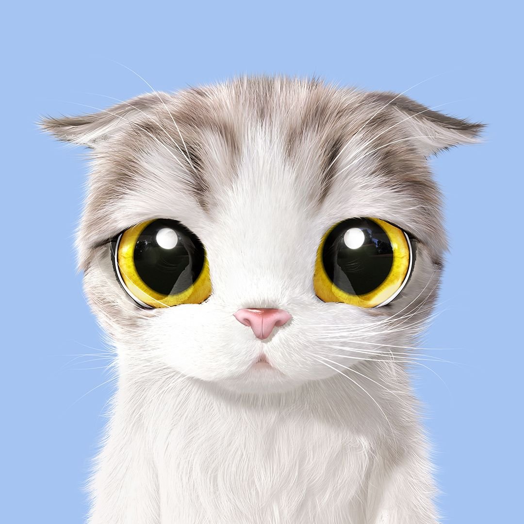 Котики с большими глазами нарисованные