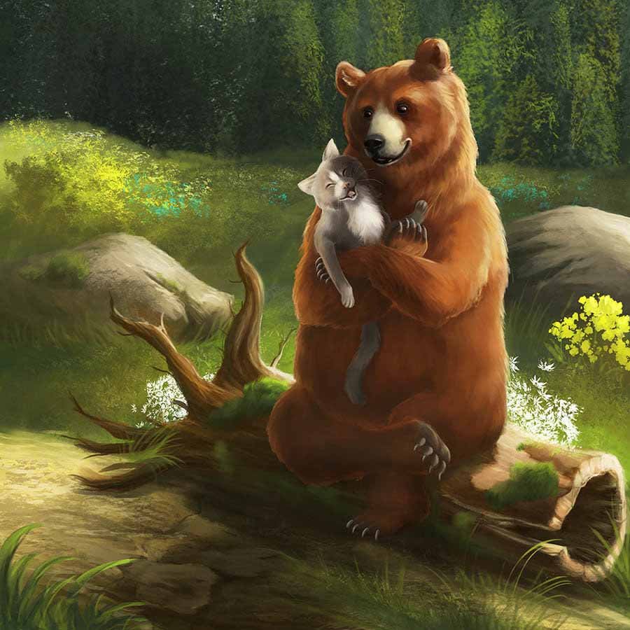 Медведь и лиса картинки