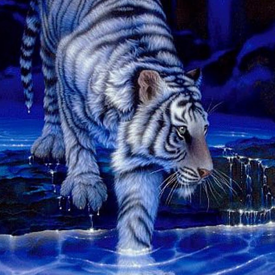 Алмазная мозаика тигр 3д