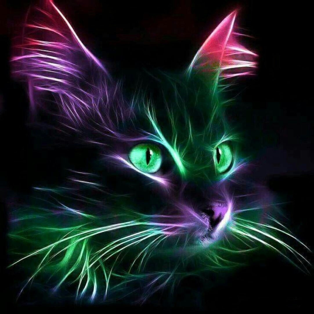 Огненная кошка арт