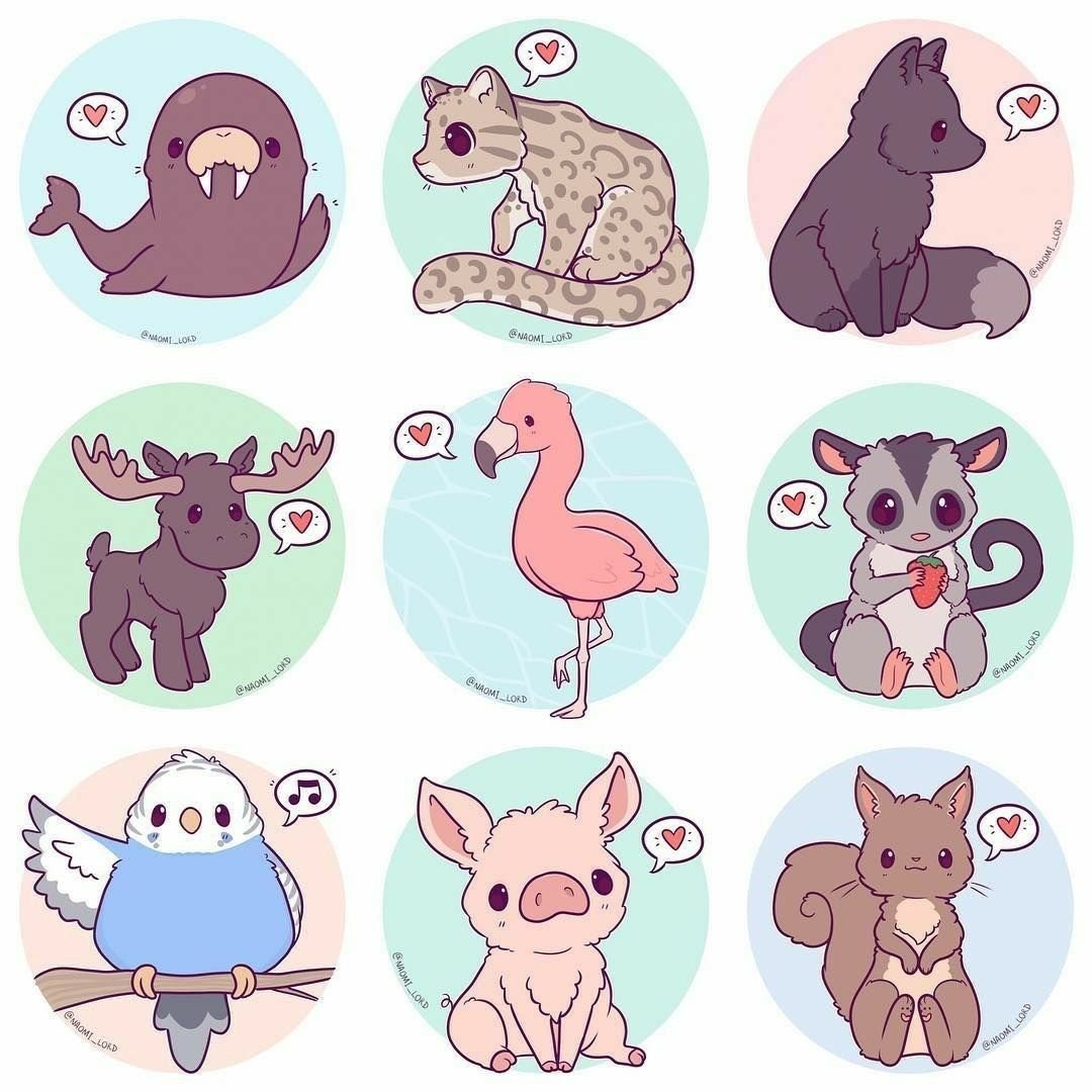 Стилизованные детские животные