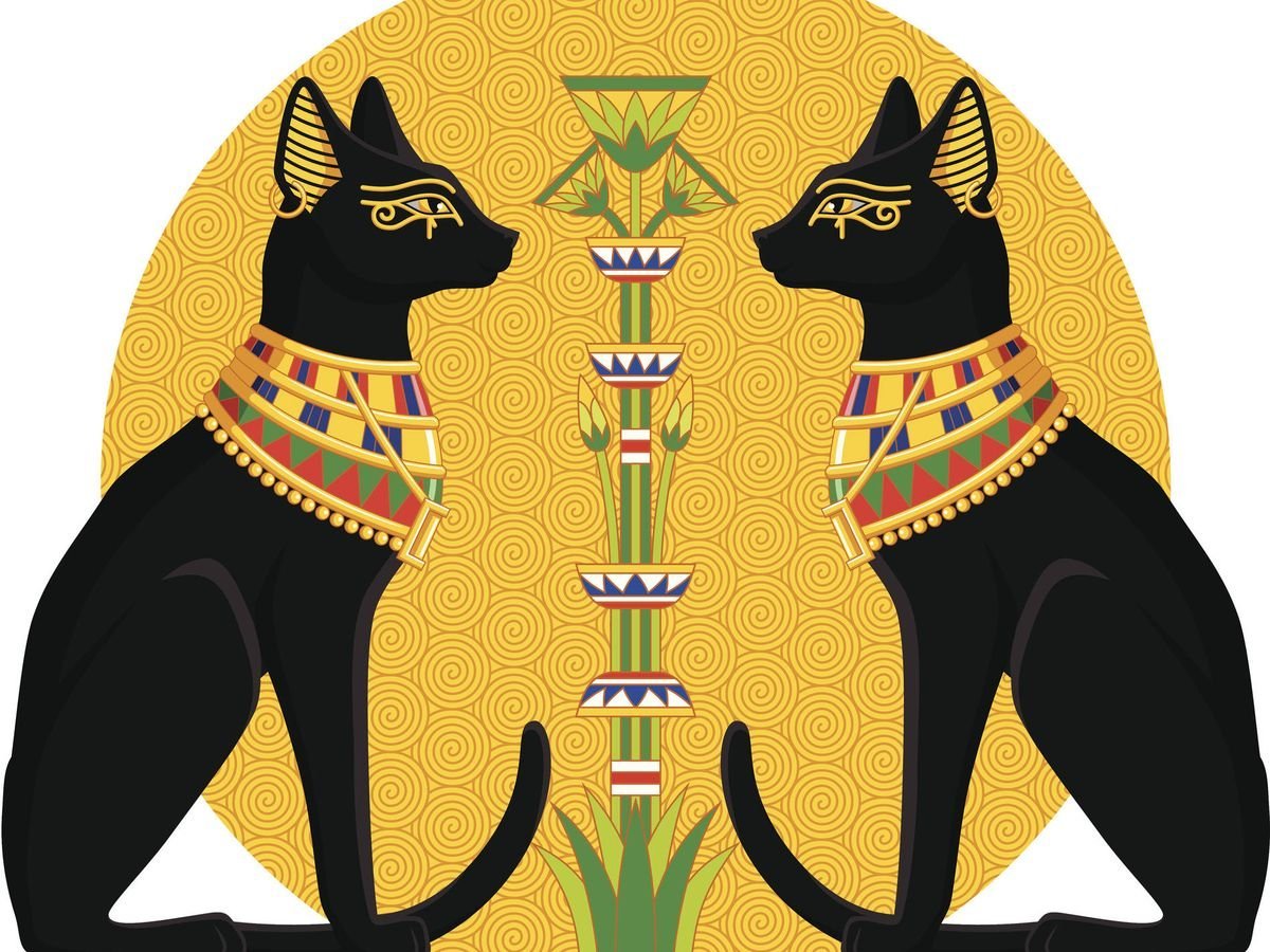 Зооморфный орнамент древнего Египта кошка