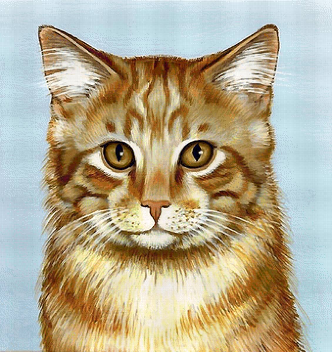 Рыжий полосатый кот иллюстрация