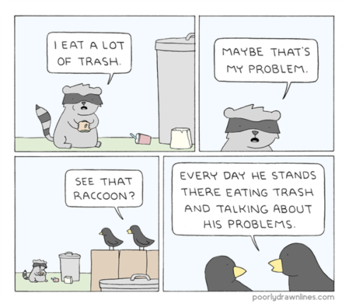 Енот в мусорке