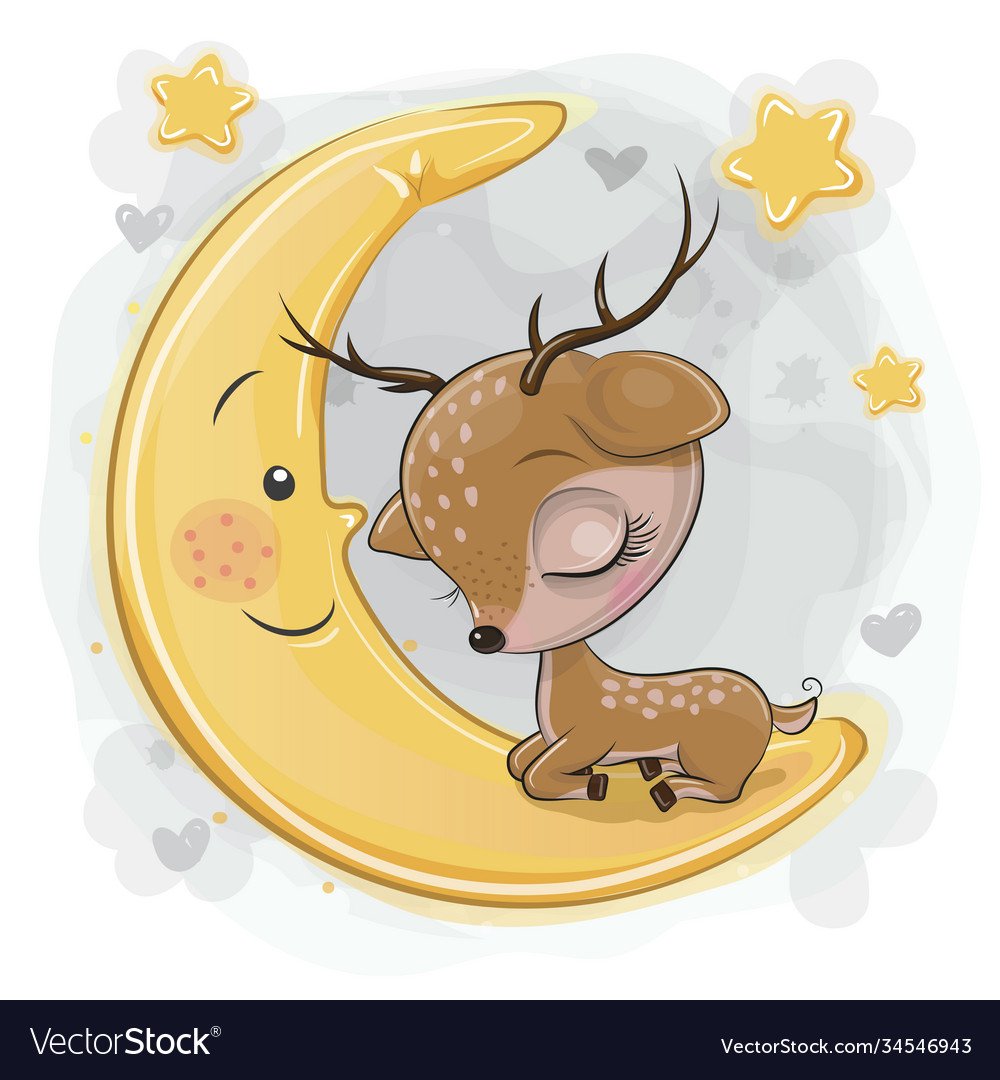 Олень лежит