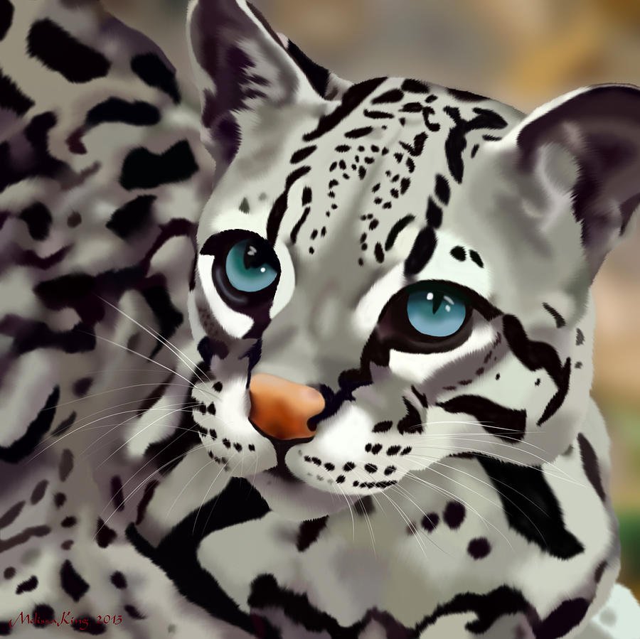 Леопард Оцелот альбинос