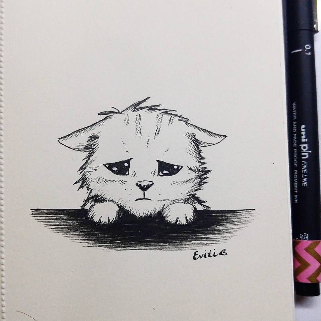 Грустный рыжий кот