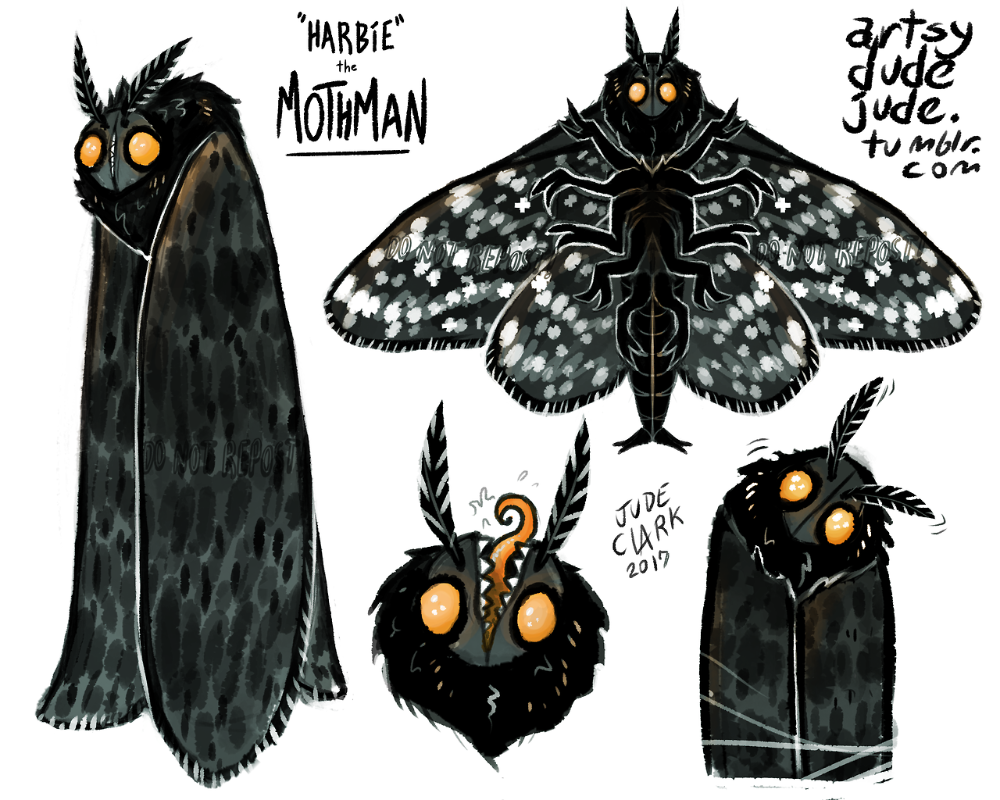 Mothman человек мотылек Art