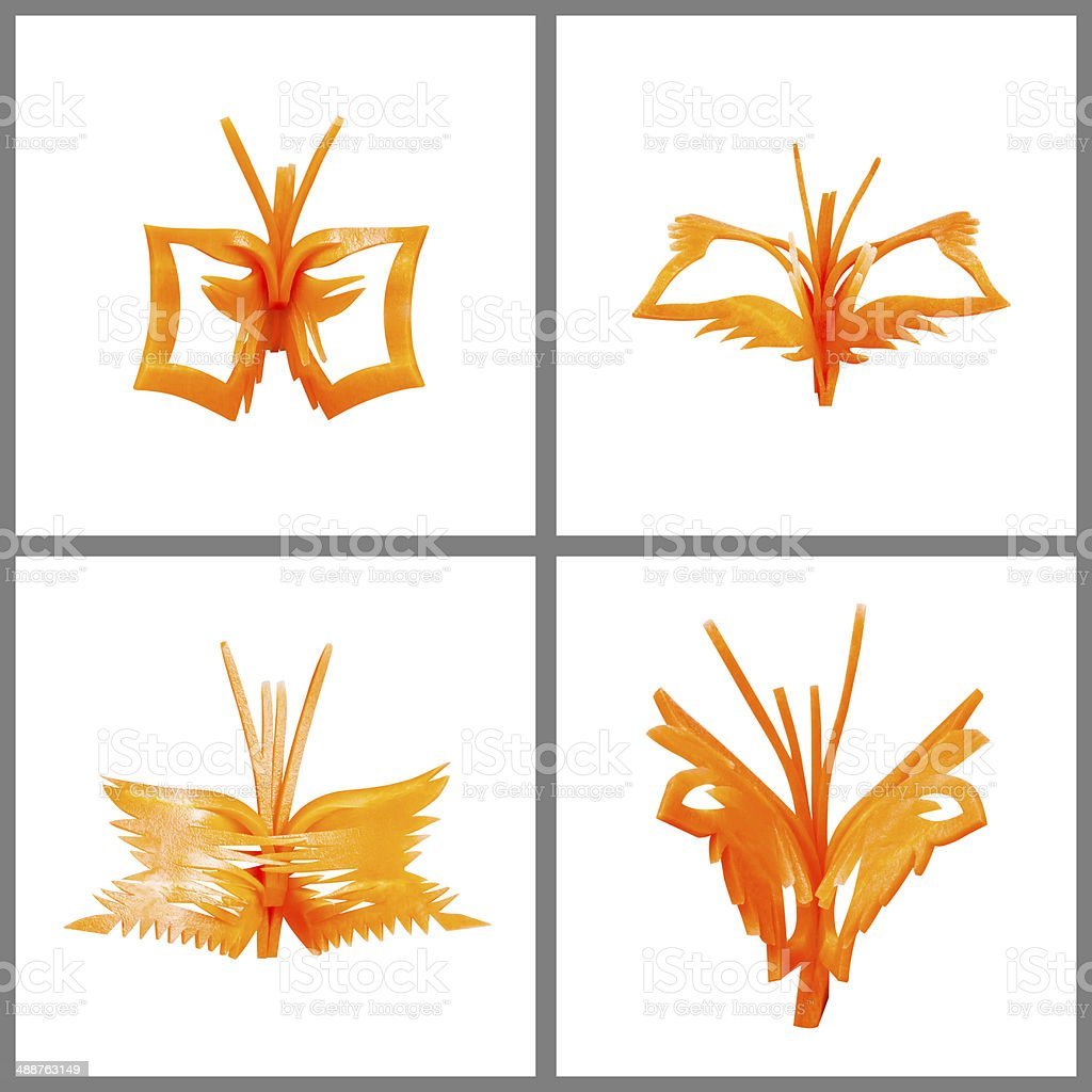 Бабочка из моркови