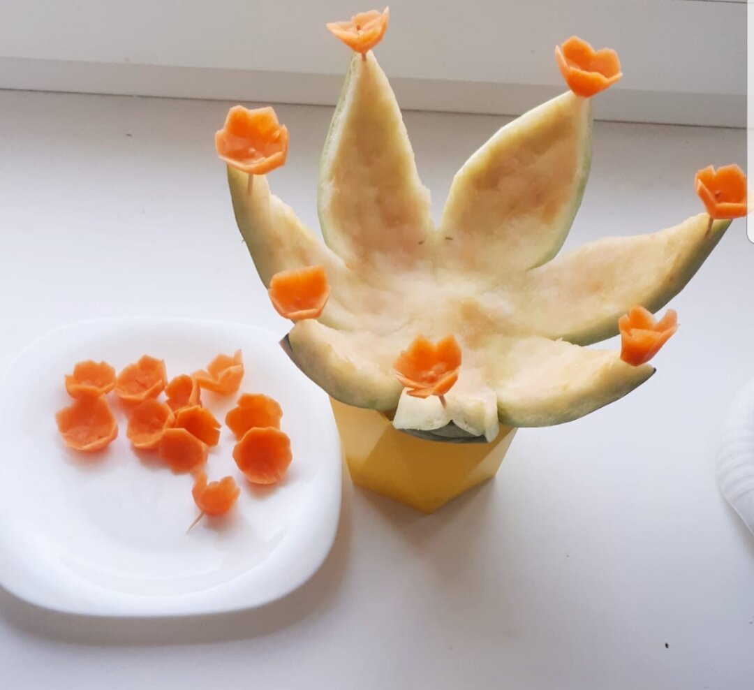 Украшение блюд из овощей