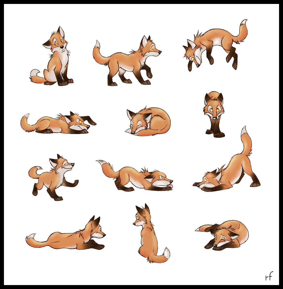 Профиль лисы референс