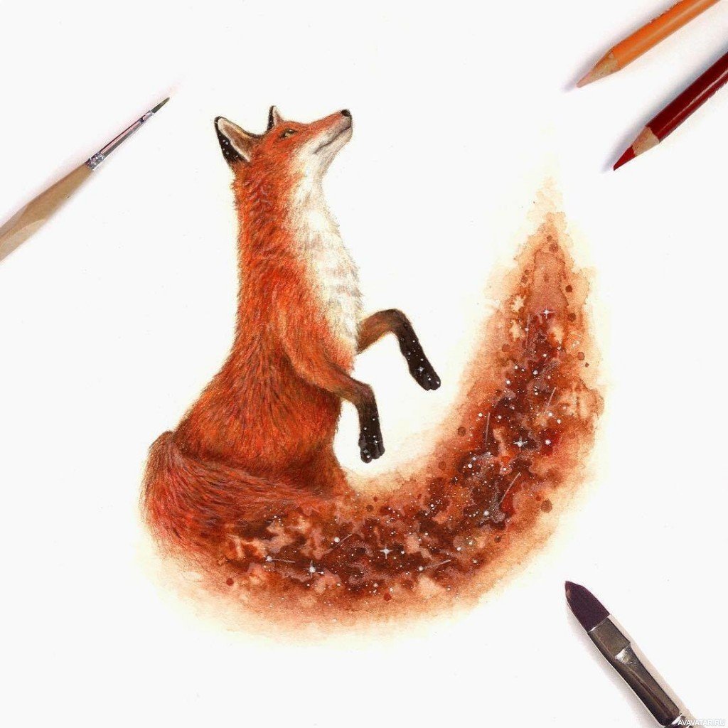 Лис с кисточкой