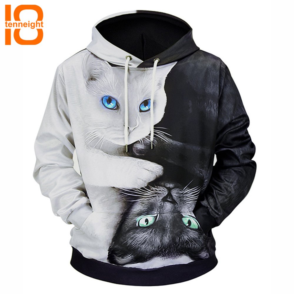 Мужская толстовка 3d Cat XS