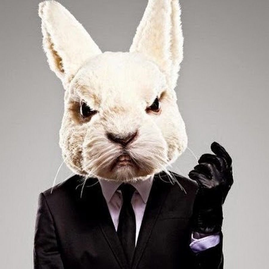 Злой кролик чб