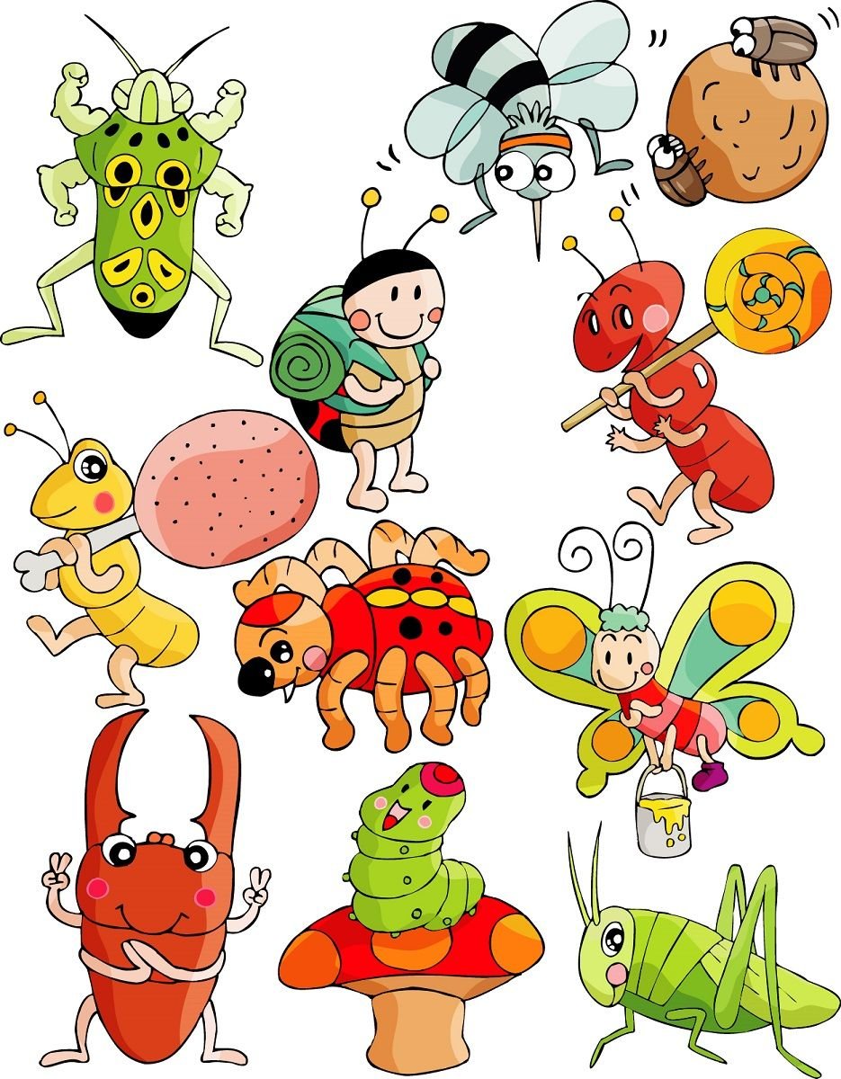 Мультяшные насекомые