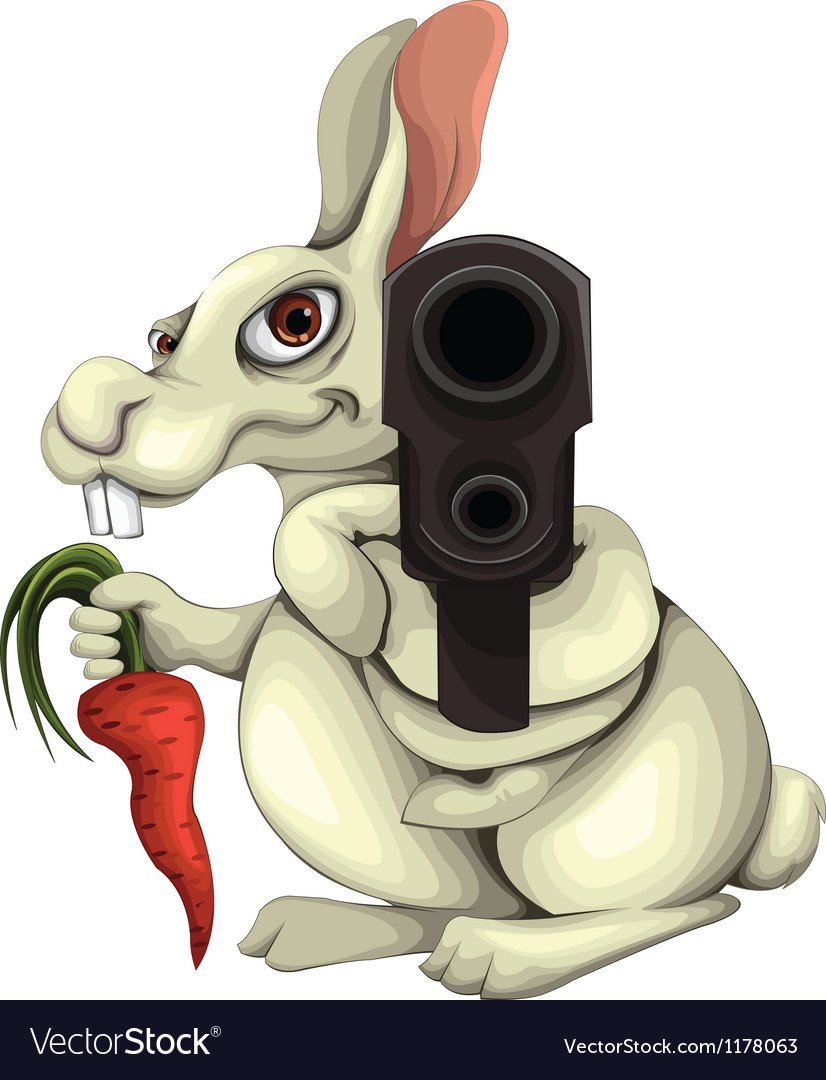 Кролик с пистолетом