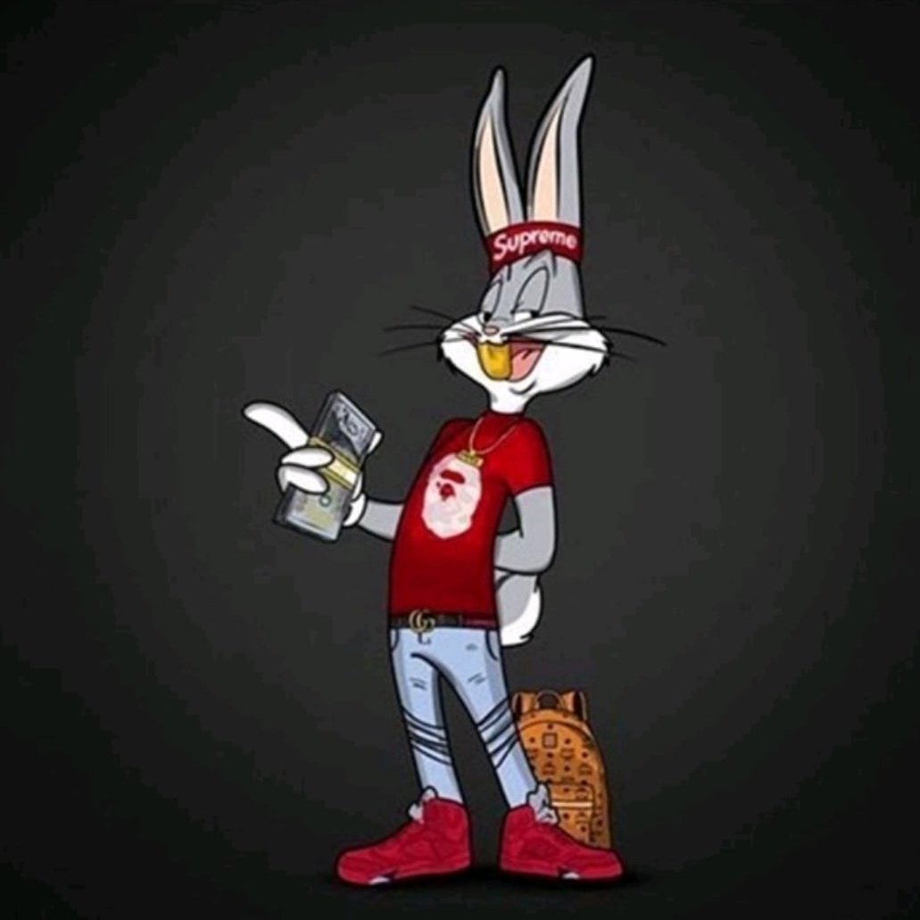 Кролик Багз Банни с деньгами