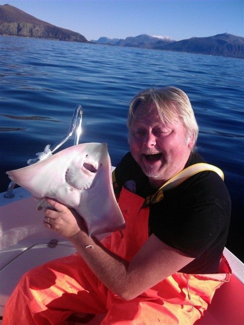 Скат улыбается