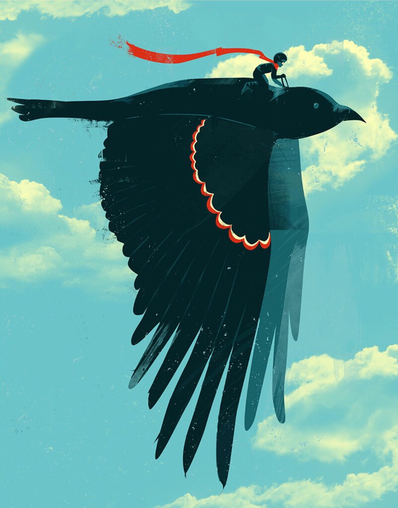 Арт птица летающая