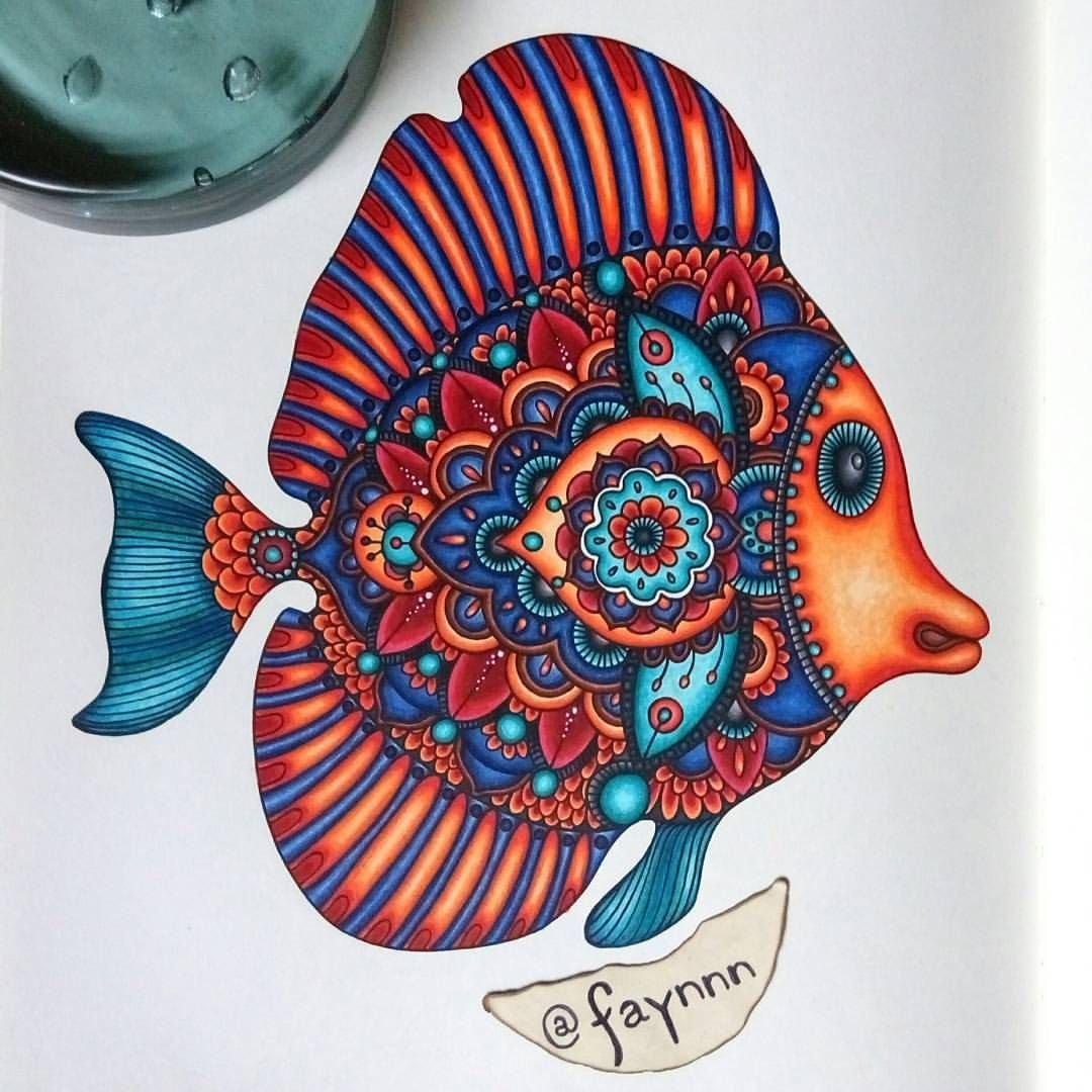 Разукрашивать красивых рыбок