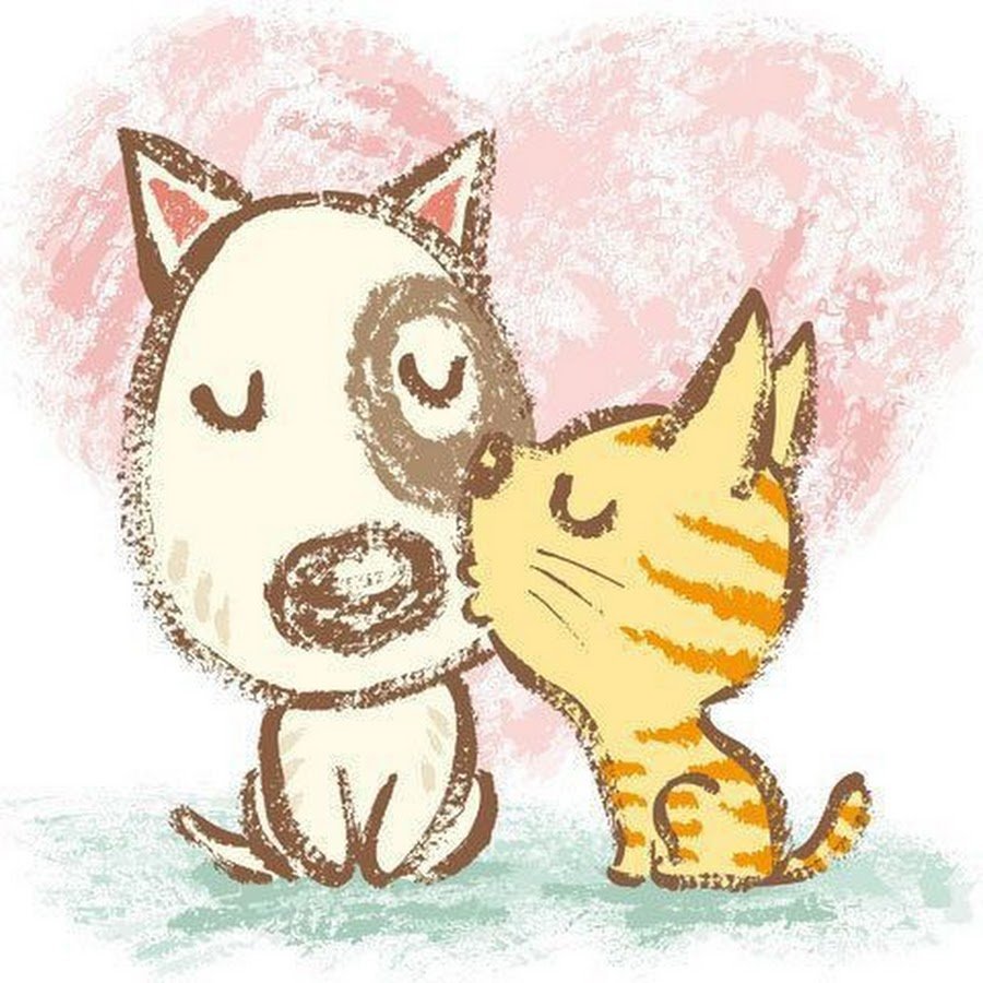 Мультяшные котики и собачки