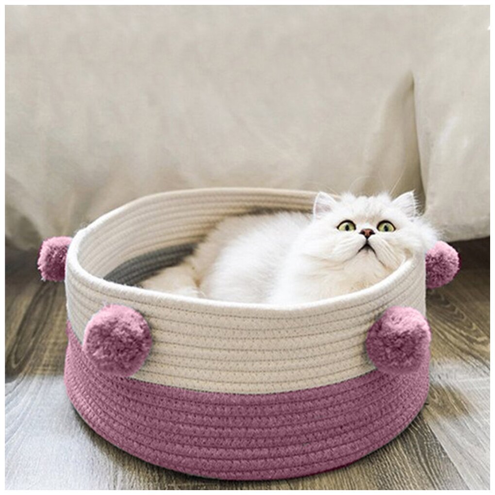 Вязаные лежанки для котов